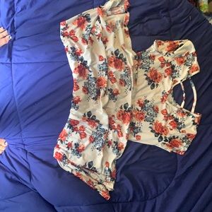 Floral white flowy dress